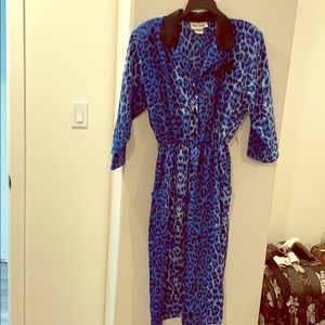 80s leopard print dress